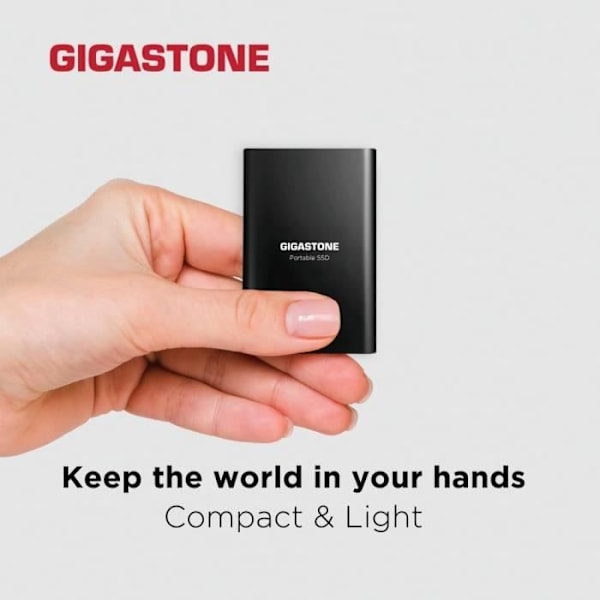 Extern SSD - Gigastone - 2To - USB 3.1 Type-C - Läshastighet 550 Mo/s - 3D NAND