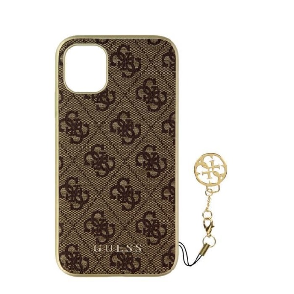 Skyddshölje - Guess - iPhone 11 - Läderlook - Ultra-resistent skydd - Lyxig design kastanj