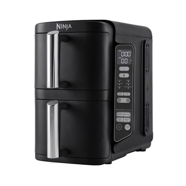 NINJA luftfritös - Double Stack SL300EU - Kapacitet 7,6L - 6 matlagningsprogram - 2470W Svart