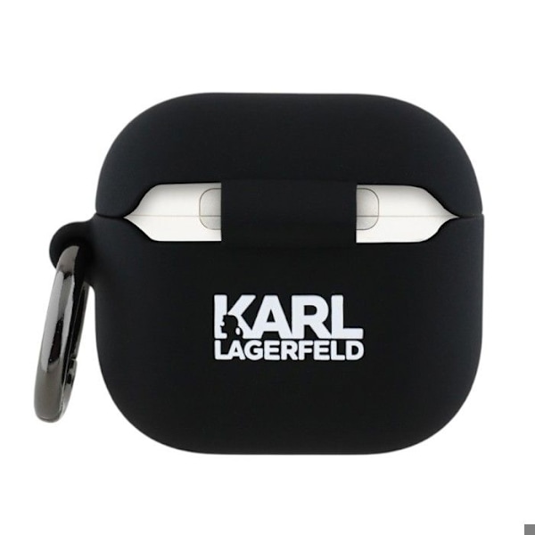 Coque för Apple AirPods 4 - Karl Lagerfeld Silicone Choupette Head 3D (KLA4RUNCHK) - Svart