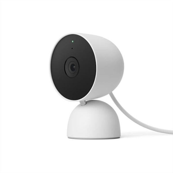 Övervakningskamera - Google Nest - 2:a generationens GA01317-FR - Utomhus/inomhus - 2 MP - 1920 x 1080 - 1080p - Ljud - Wi-Fi Snö