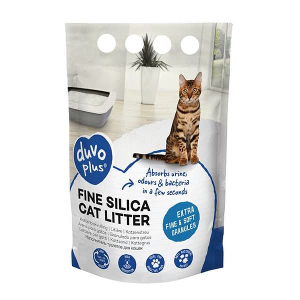 Citron kattströ Duvoplus Premium Silica gul/vit