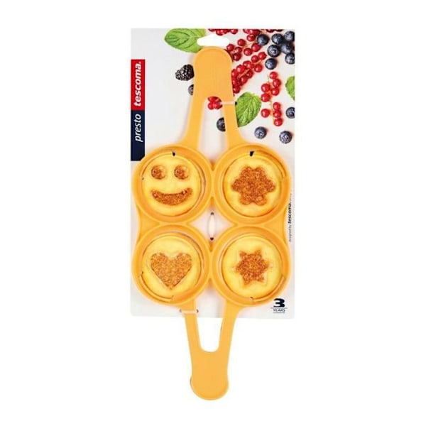 Pannkaksform och ägg x 4 Gul