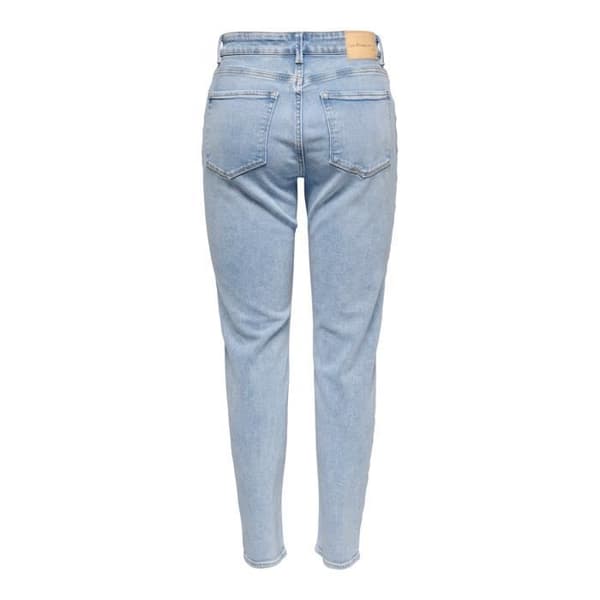 ONLY Jeans dam Emily stretch rak hög midja blå denim 33x32