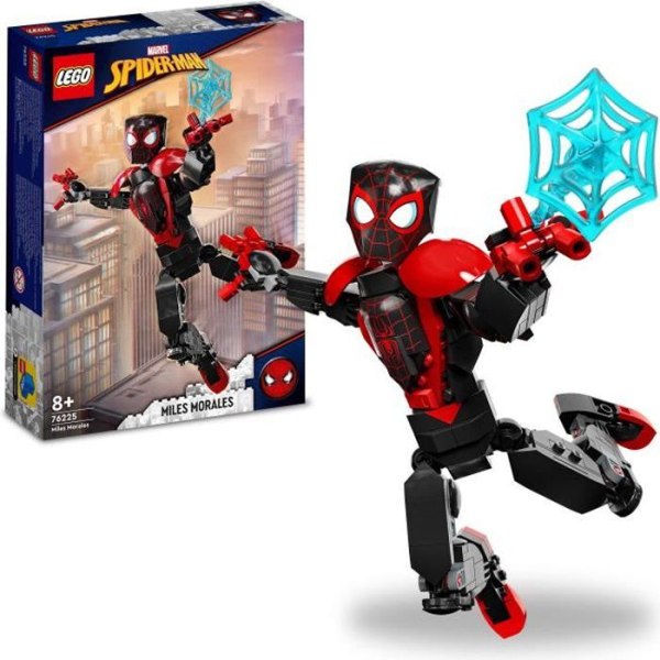 LEGO Marvel 76225 Miles Morales minifigur, Superhjälteleksak, Spider-Man-present