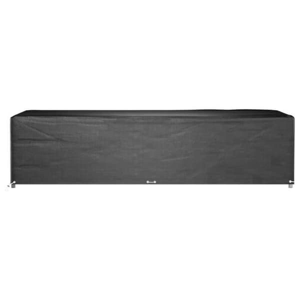 vidaXL Trädgårdsmöbelöverdrag 12 öljetter 315x160x75cm Rektangulär 319309 Svart