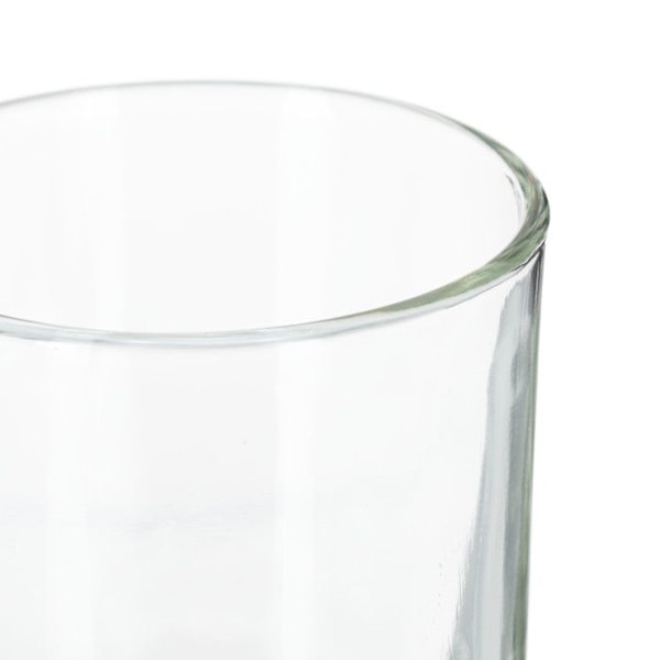 Relaxdays Set med 12 glaslyktor för värmeljus, enkel design, H x D: 8,5 x 7 cm, transparent transparent