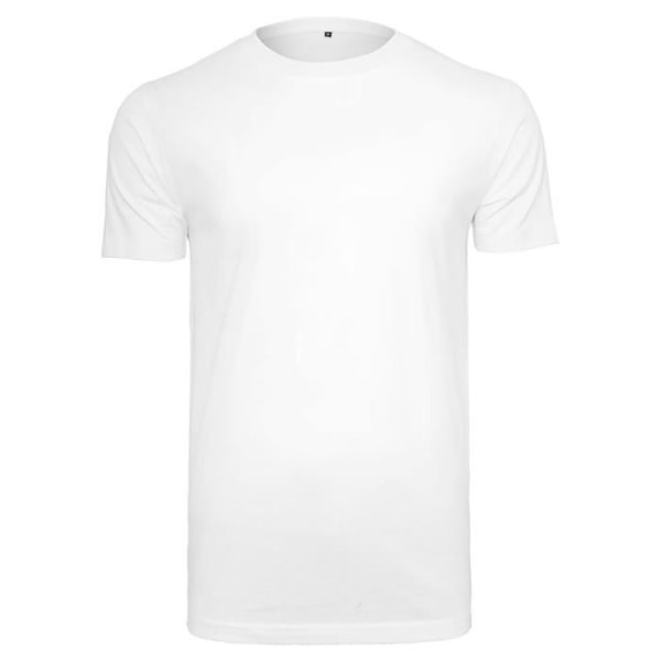 Bygg ditt varumärke T-shirt med rund hals för män, vit (vit), M Vit M