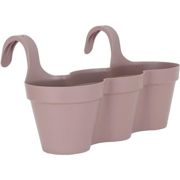 ARTEVASI Blomkruka för balkong Capri Individ - 30,5 x 54 x H 28 cm - 11 L - Taupe grå Taupegrå