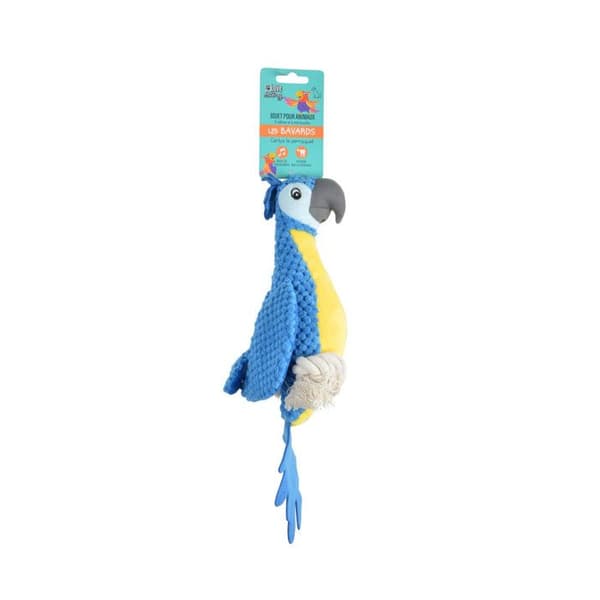 Hundeleksak Plys "Papegoja" 33cm Blå Blå