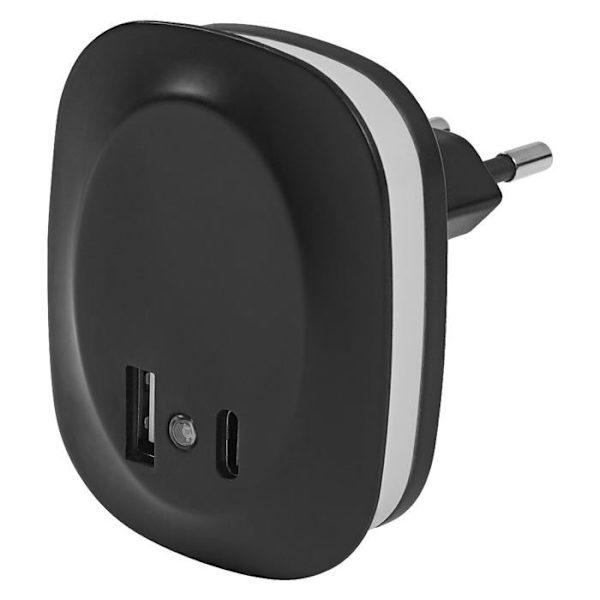 Nattljus utanför barnomsorg Ledvance - LUNETTA EDGE SEN BL 830 USB A C BK LEDV