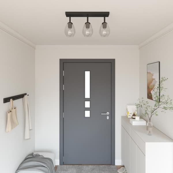 Taklampa - Justerbar glaskupa - Svart - Metall - E27