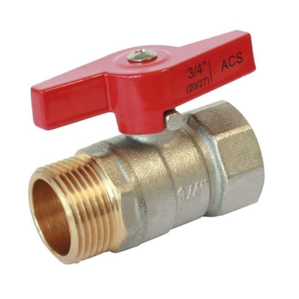 SOMATHERM kulventil - ACS - Hane/hona 3/8" - Grå/röd/koppar