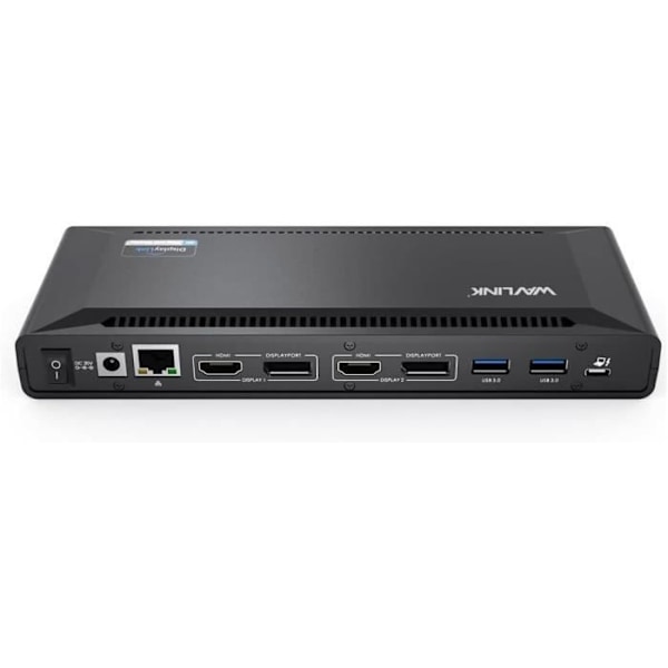 WAVLINK USB-C dockstation med dubbel skärm, 100 W laddning, dubbel 4K-skärm, 2 HDMI-portar eller 2 DisplayPort, kompatibel med Mac