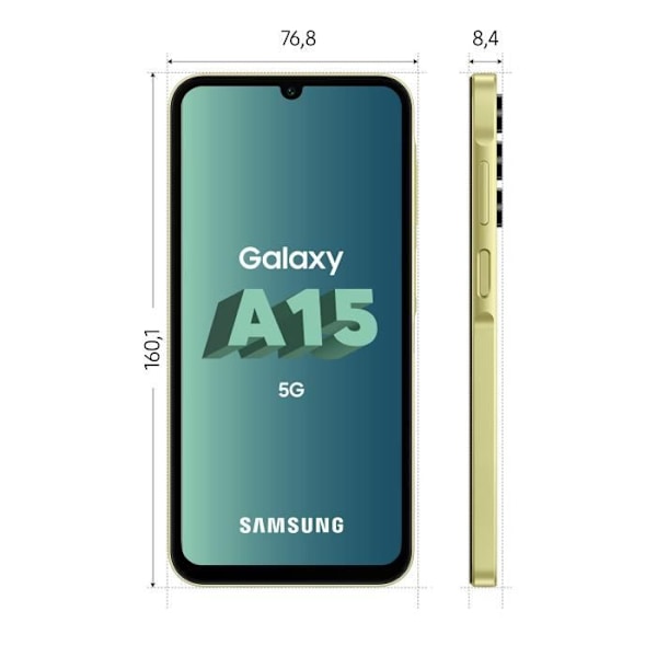 Samsung Galaxy A15 5G Smartphone 128 GB Lime Kalk