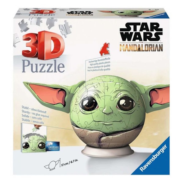 Star Wars The Mandalorian Grogu 3D-pussel - Ravensburger - 72 bitar - Från 8 år Flerfärgad