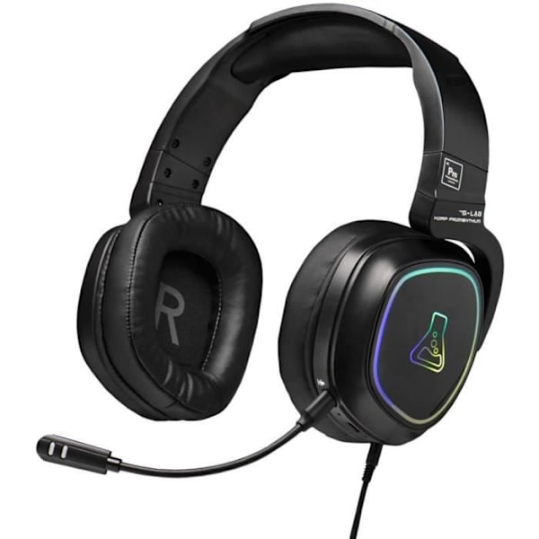 Trådlöst spelheadset - The G-Lab - KORP PROMENTHIUM - Mikrofon - RGB - PC/PS4/Xbox One - Svart Svart