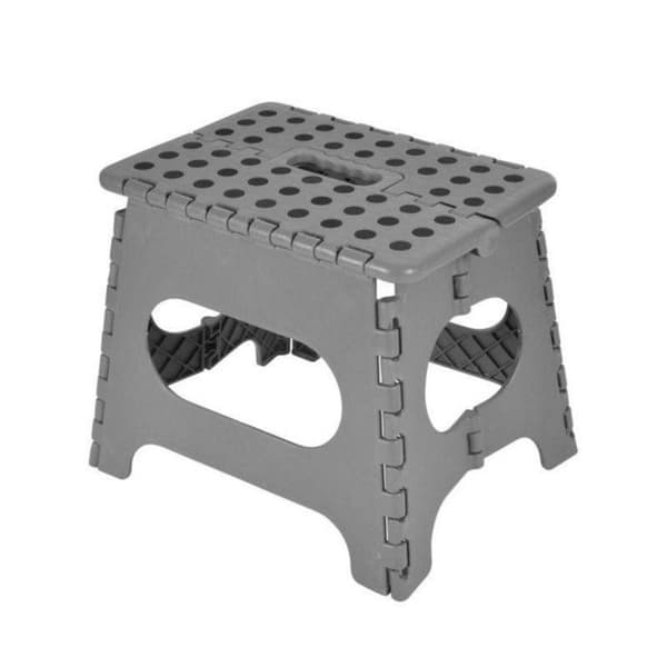Fällbar plasttrappa - Grå - L 31 x b 22 x H 27 cm Grå