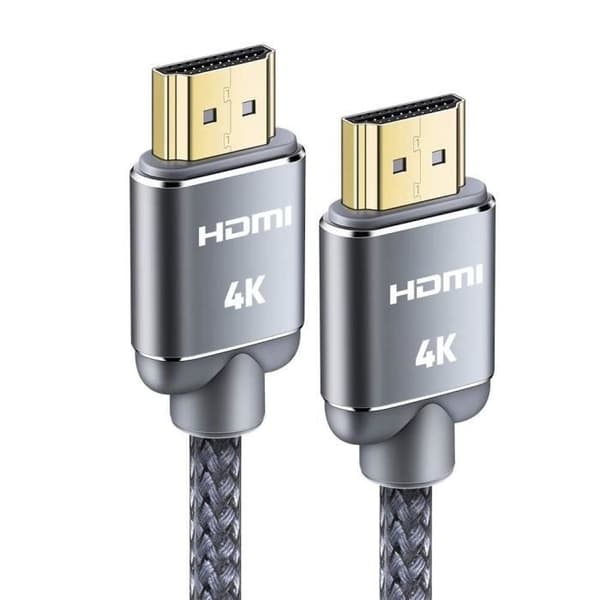 HDMI-kabel - Snowkids - 4K - 4.5m - Flätad Nylon - Stöder 3D, Ljudåterföring Grå