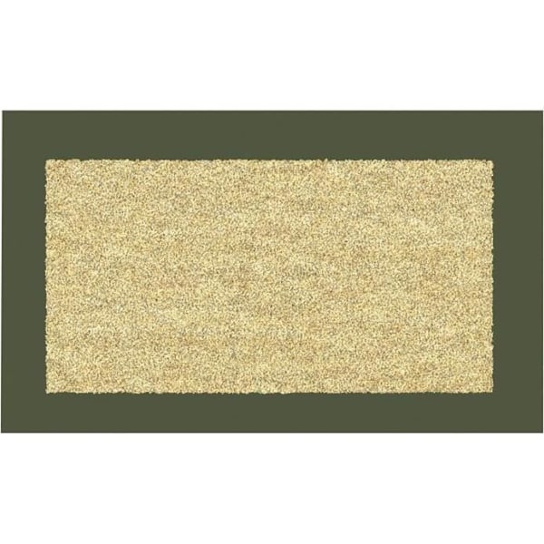 Tapi - ID MAT - 40x70 cm - Blekt kokosnöt - Kaki kant - Inomhus/utomhus skyddat kaki