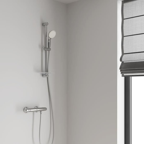 Tempesta 100 2-jet duschset - GROHE - 60 cm duschstång - Anti-kalk - Tvålkopp - Krom