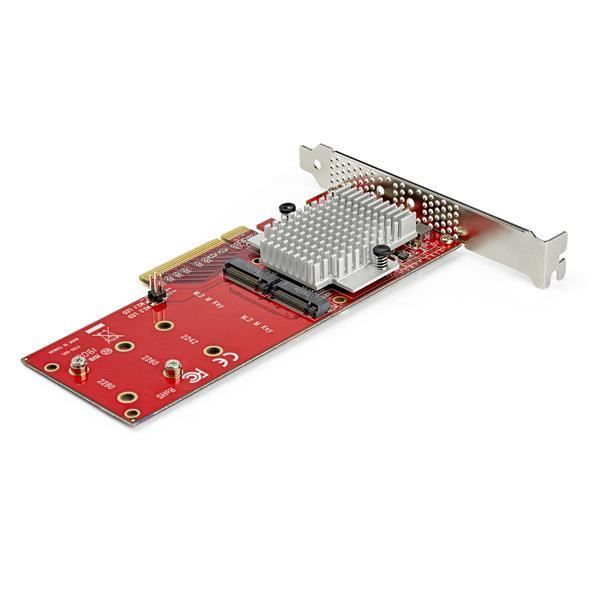 STARTECH - X8 DUAL M.2 PCIE SSD ADAPTER FÖR PCIE NVME / AHCI M.2 SSDS - Färg: Svart
