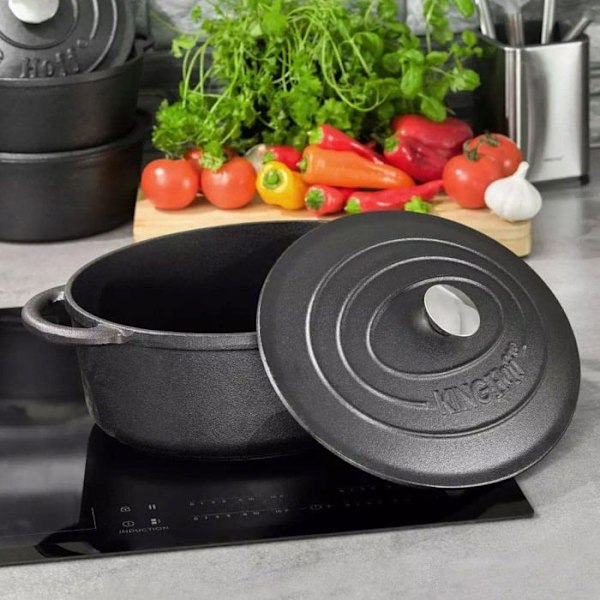 Rotisseri - elektrisk spetsslakt Kinghoff - KH-1531 - Rötter i GJUTJÄRN 33 cm 6,2 L