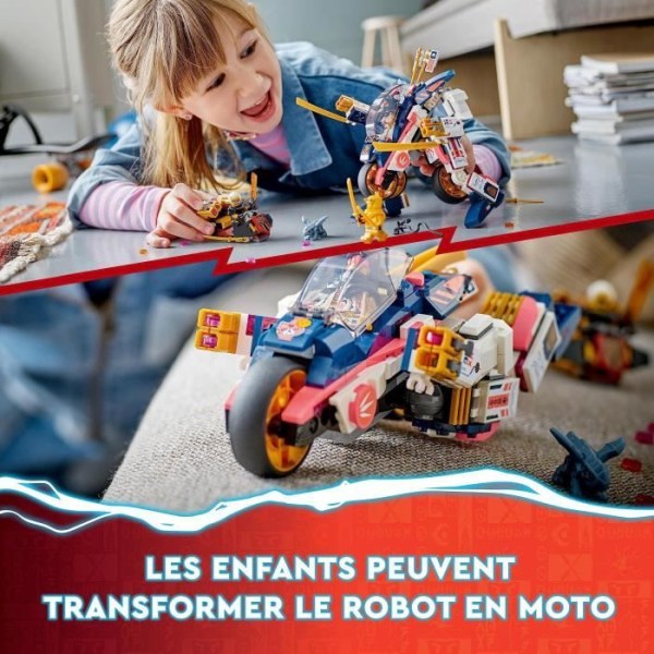 LEGO® NINJAGO 71792 Soras transformerande snabba robot, Ninja-leksak för barn 8 år
