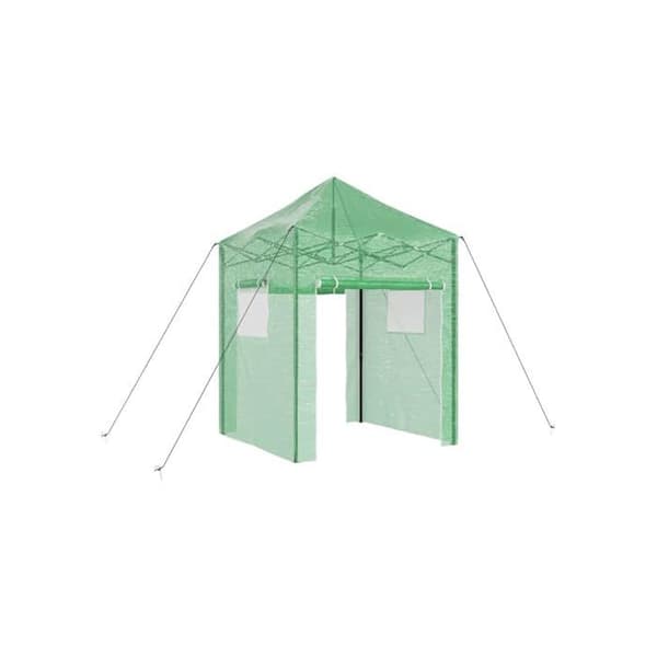 Fällbart växthus - vidaXL - Grön - 200x200x300 cm - Järnram - Polyetenöverdrag - Fällbar Grön