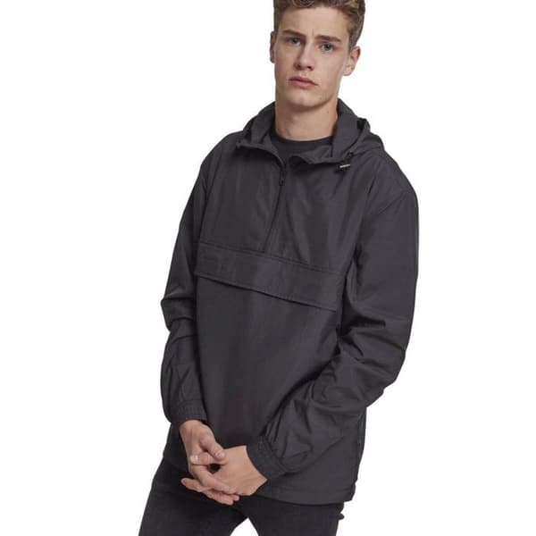 Urban Classics - BASIC Pullover Windbreaker Jacka svart Svart S