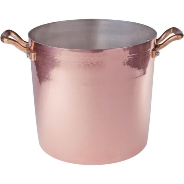 Kopparpanna - Pentole Agnelli - ALCM103M24 - 24 cm - Precisionslagning - Handtag i mässing Koppar