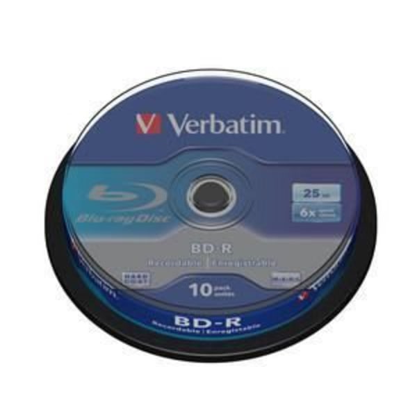 Verbatim - BD-R - SL 25GB - 6x - 10 Pack Spindel