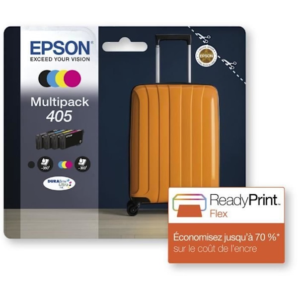 Paket med 4 bläckpatroner - 405 Ultra Ink - EPSON - WorkForce WF-7830, 7835, 7840, WorkForce Pro WF-3820, 3825, 4820, 4825, 4830