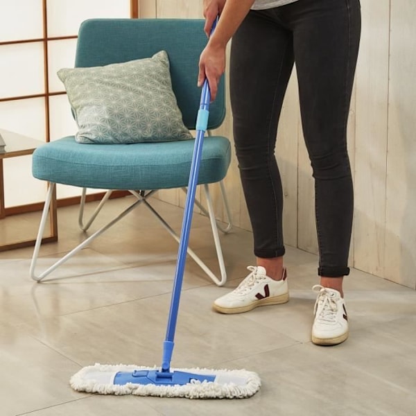 SPONTEX Extra Flat Mopp + 1 Refill - Dammtvätt Blå