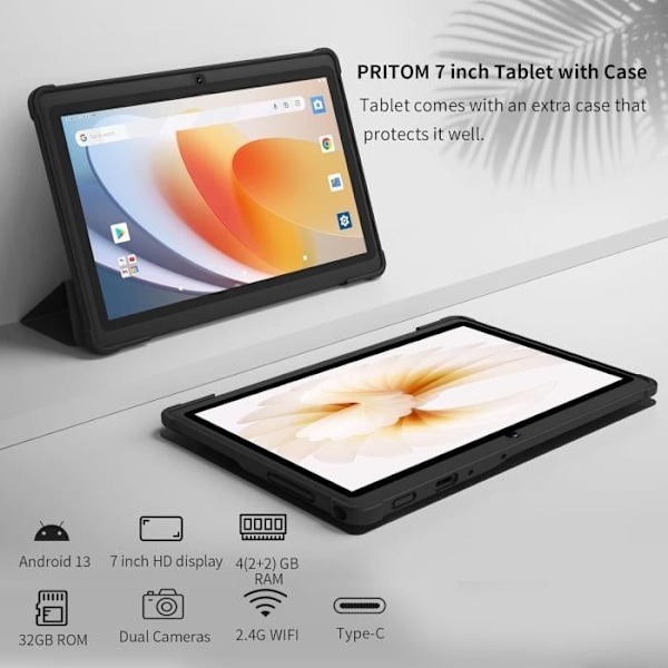 Tablett PC - PRITOM - K7 - 7 Tum - 4GB RAM - 32GB ROM - WiFi, Bluetooth