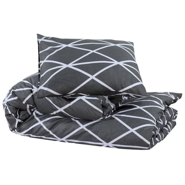 vidaXL Påslakan Set Grå 155x220 cm Bomull136055 grå