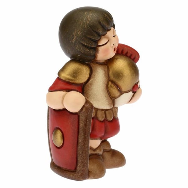 Santon - religiös julfigur Thun - Soldier Red Variant - Classic Creche - Keramik - 5x4x8 cm