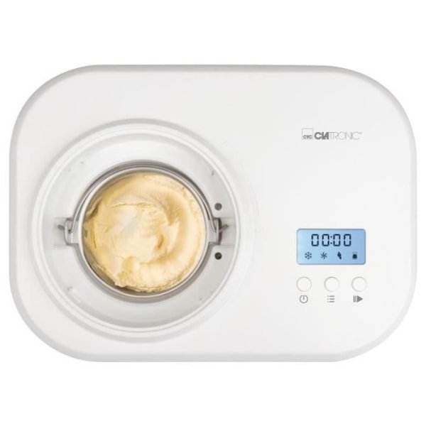 Glassmaskin - CLATRONIC - ICM3799 - 1L - 100W - LCD-skärm - Digital timer Vit