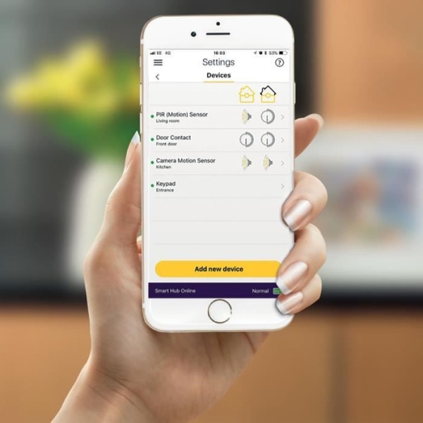 Yale AC-PSD Multifunction Motion, Rök, Värmedetektor för Smart Home Alarm Sync