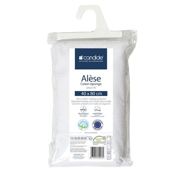 Baby Madrass Protector 70x140 - Baby Madrass Pad - Tyst - Vattentät - Absorberande - Oeko Tex® - Made In Europe - 70x140cm Vit Vit