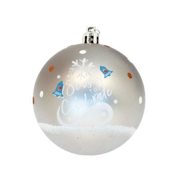 Julgranskulor - DISNEY-Frozen II - Set om 10 - Diameter 6cm - Plast - Snöeffekt