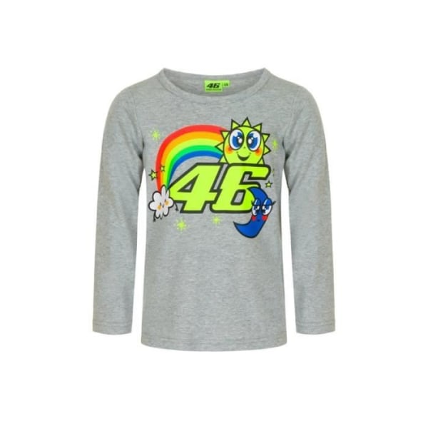 Pyjamas för barn VR46 Sol/Måne Valentino Rossi Officiell MotoGP Grå 6-8 år gammal