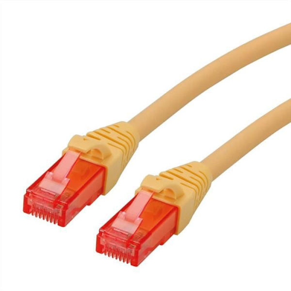 CAT 6 patchkabel - ROLINE - 0,5 m - Gul - GHMT-certifierad