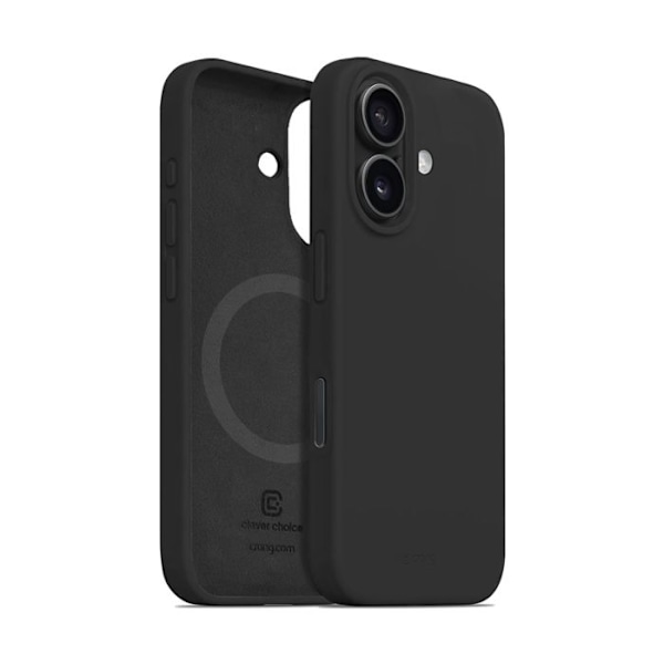 Skyddsfodral - Crong - iPhone 16 - Svart - Semi-stivt - Modern design svart