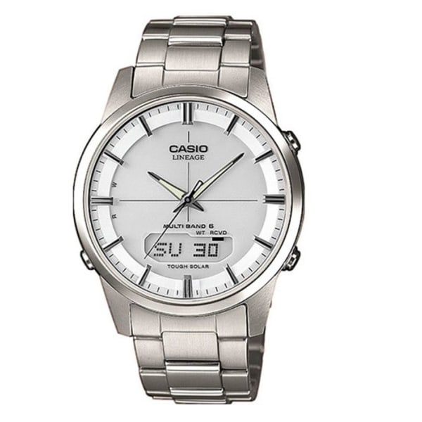 Klocka - CASIO - Lineage Wave Ceptor - Solar - Titanium - LED-belysning Silver