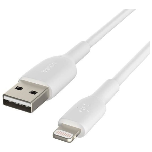 Belkin Lightning-kabel (Boost Charge Lightning till USB-kabel för iPhone, iPad, AirPods, MFi-certifierad laddningskabel för iPhone
