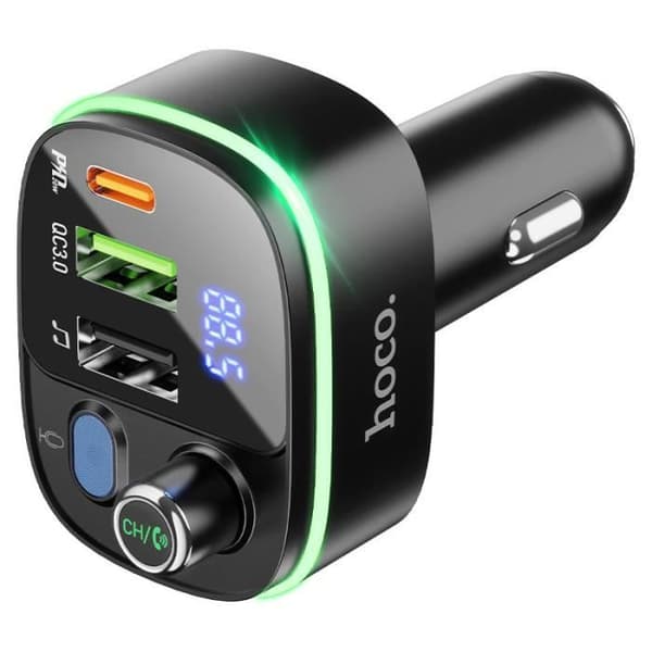 Bil-laddare - HOCO - E62 Snabb - PD 20W - QC3.0 - FM Bluetooth-sändare
