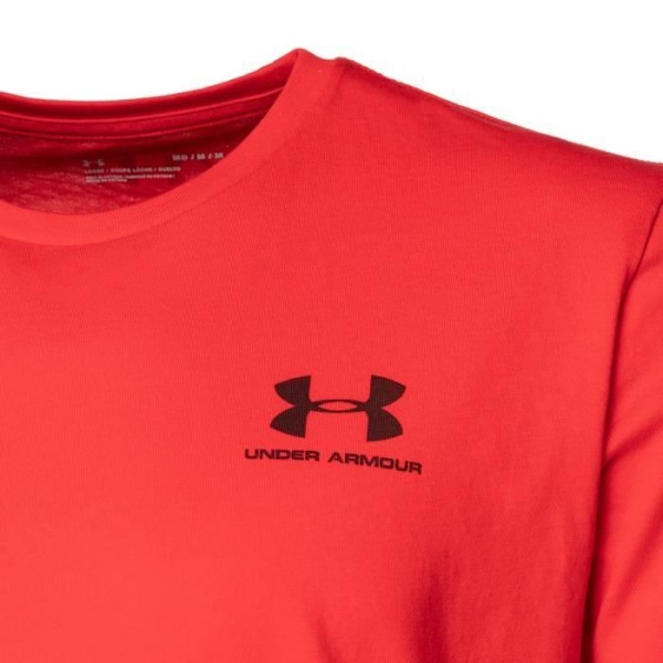 Under Armour Sportstyle LC SS röd bomullst-shirt för män Röd XL