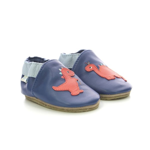 Chaussons - ROBEEZ - Dino Time - Läder - Foder i vegetabiliskt garvat läder - Optimal komfort Blå 19