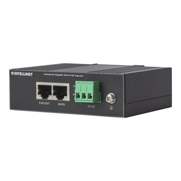 Intellinet Industrial Gigabit Ultra PoE Injector Power Injector DC 45-56V 60 Watt utgångskontakter: 1